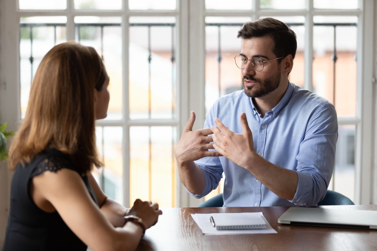 Employer conducting an interview